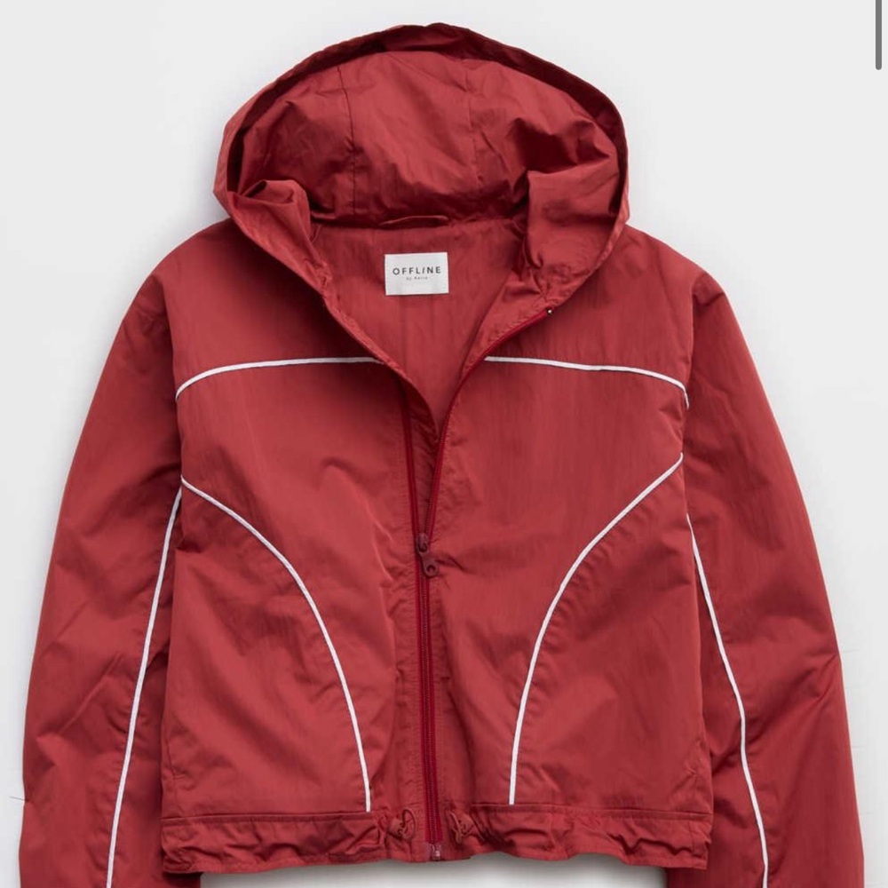 ISO Aerie Red Hooded Puffer Jacket small/medium